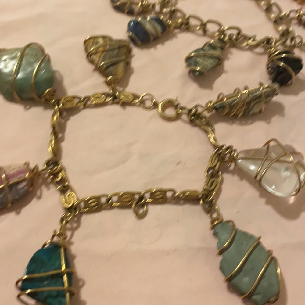 Two Wire Wrapped Stone Bracelets Pm 1671 - image 8